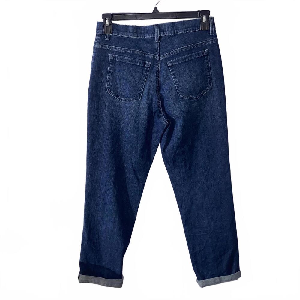Gloria Vanderbilt Amanda Jeans 10 Dark Wash Mid Rise Y2K Classic Straight Cuffed - Picture 2 of 3